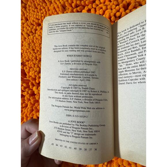 BOOK USED When Rabbit Howls Paperback 1990 by Troops for Truddi Chase Staff - Picture 5 of 5
